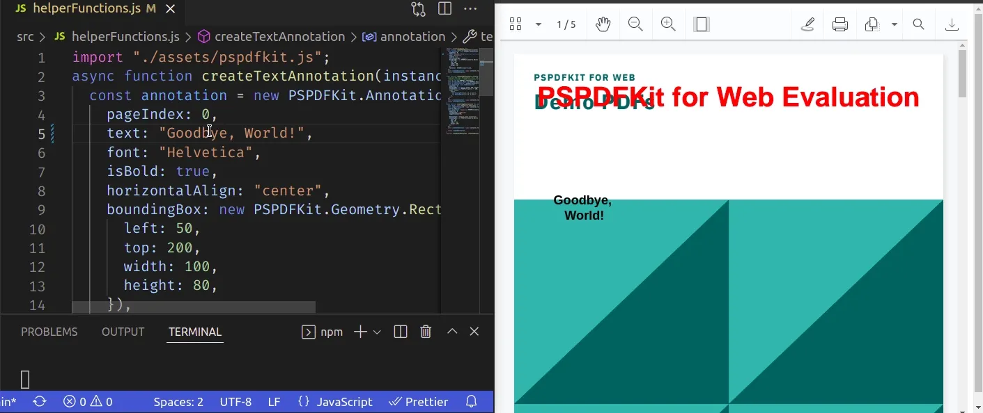 Adding annotations programmatically
