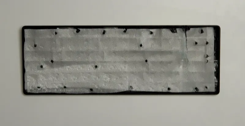 Packaging foam on the duct tape