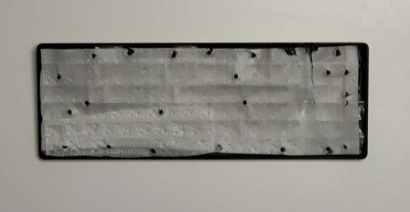 Packaging foam on the duct tape