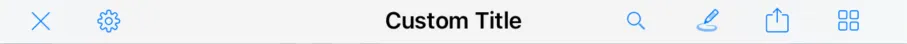 Main Toolbar iOS