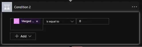 add a condition action