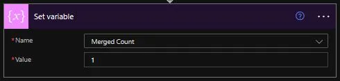merged count value
