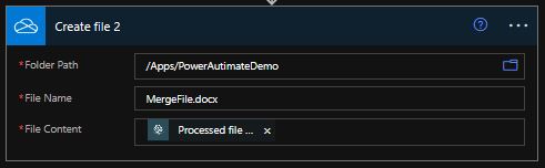 merge document action