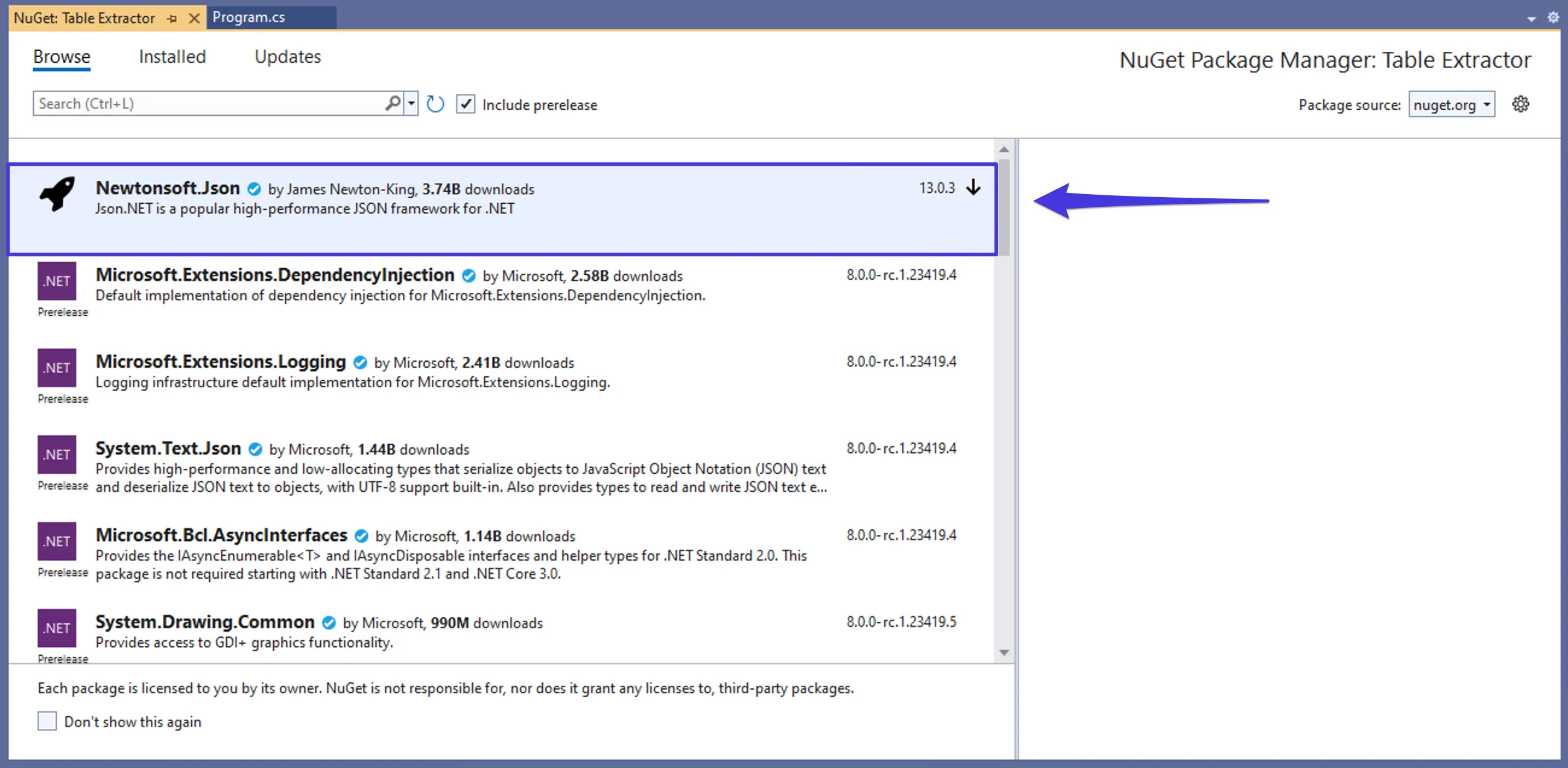 Newtonsoft.Json install