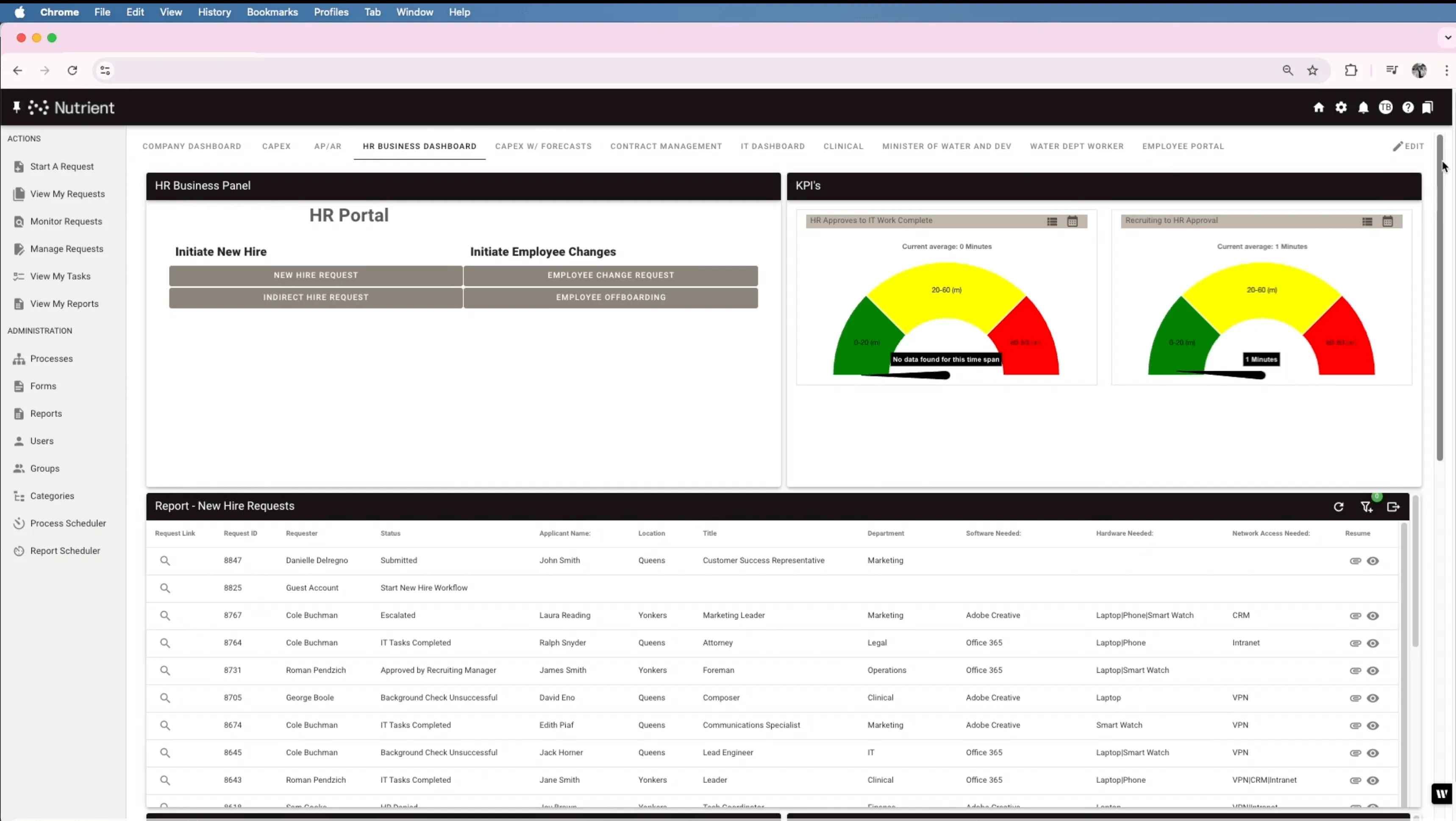 Screenshot of the Nutrient Workflow interface displaying its main dashboard and features.