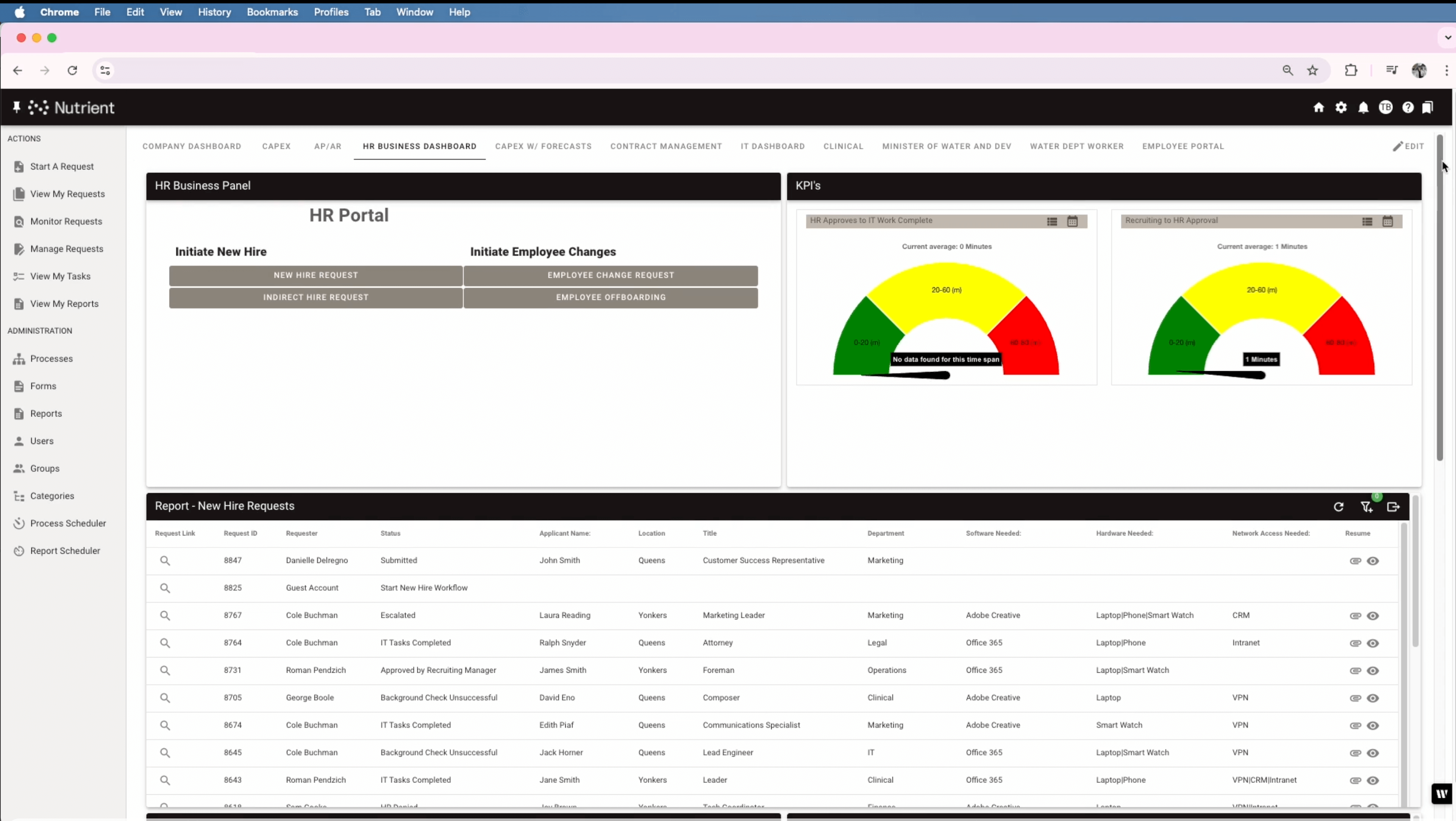Screenshot of the Nutrient Workflow interface displaying its main dashboard and features.