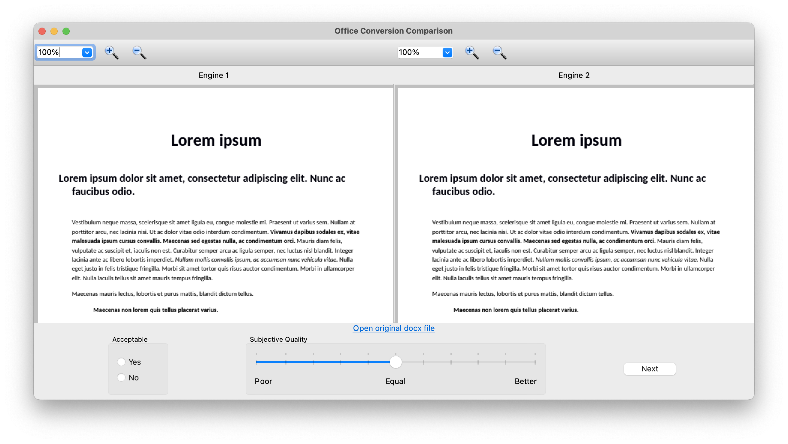 Office Conversion Comparison Tool