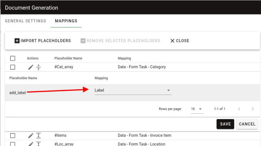 Select list mapping options showing text display vs graphical representation