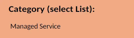 Example select list output displaying only selected option labels