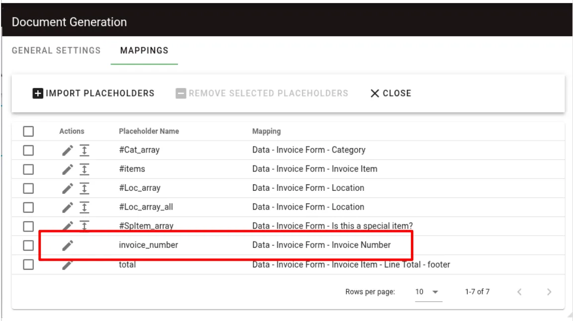 Text-based question mapping showing single placeholder mapped to data source
