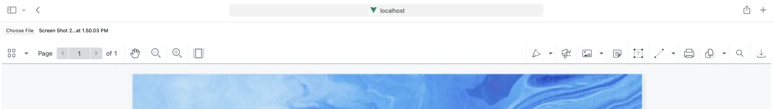Screenshot showing Choose File Example