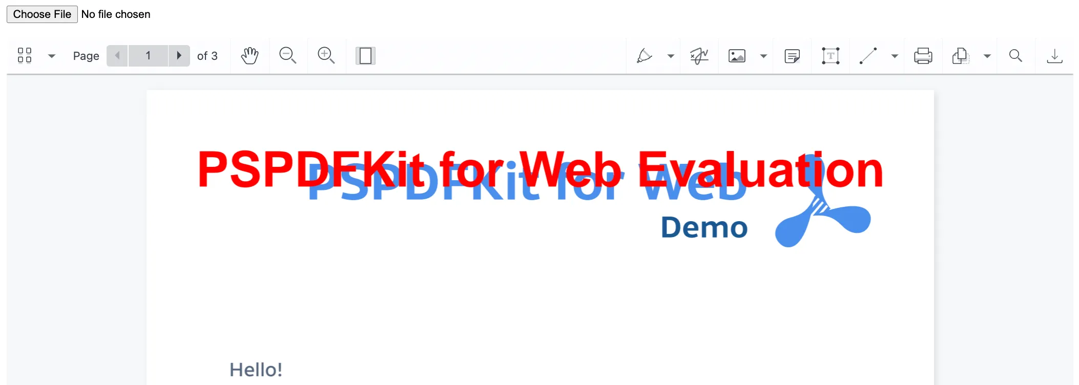 Screenshot showing Choose File Example