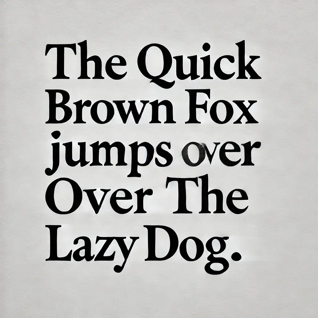 A simple image with clear, black text on a white background. The text should read 'The quick brown fox jumps over the lazy dog.'