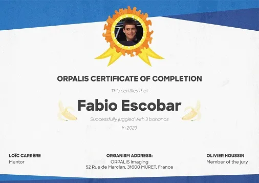 An example of certificate of completion