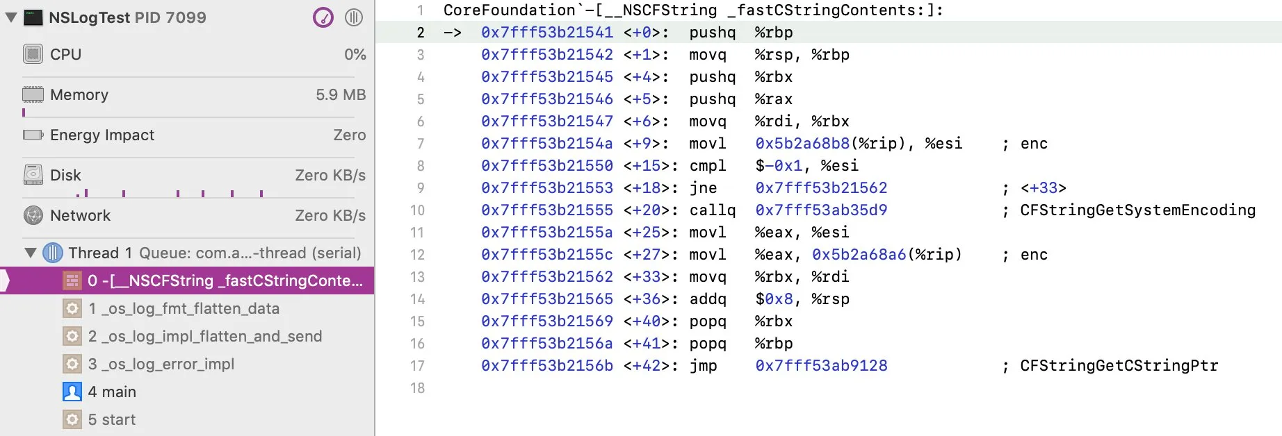 Screenshot of feedback message