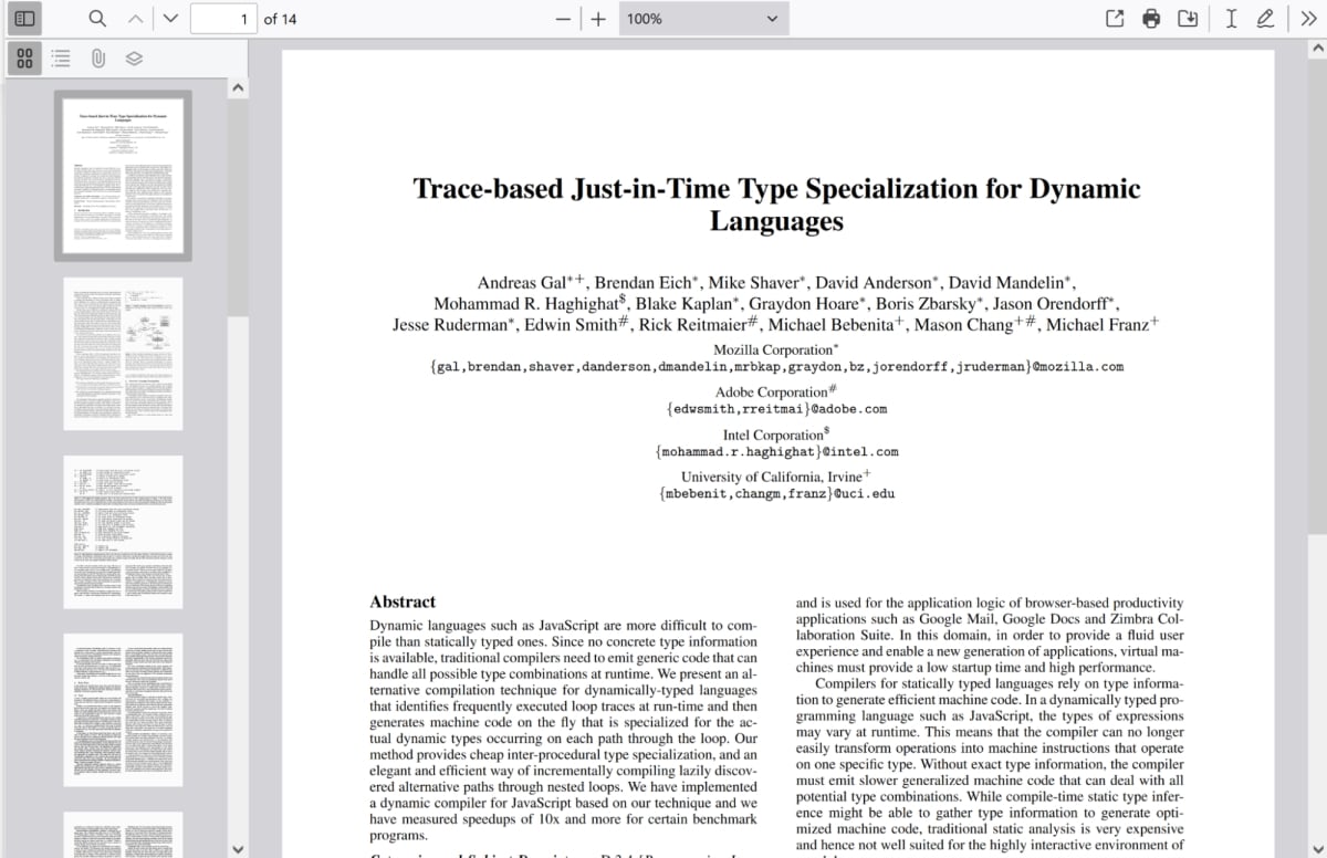 JavaScript PDF Viewer pdf.js