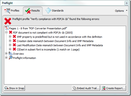 PDFA check - non-compliant
