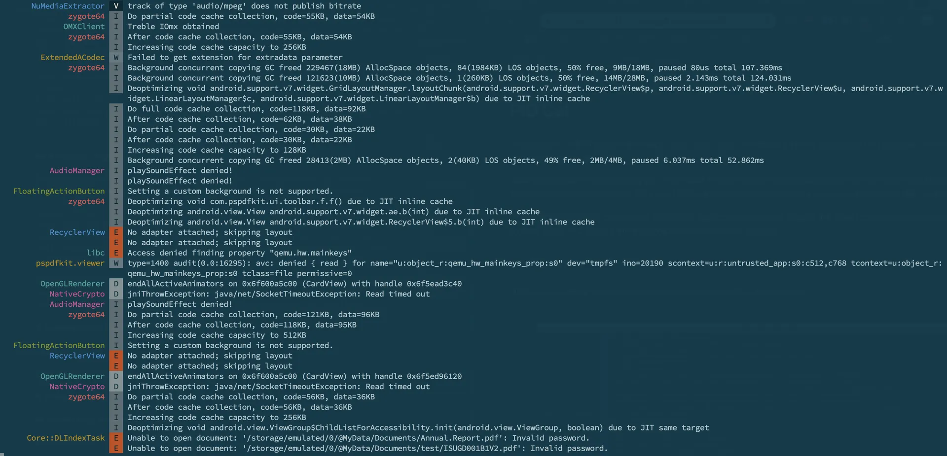 PIDCat output