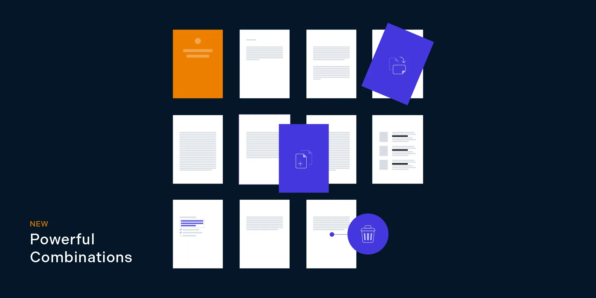 Powerful document operations combinations