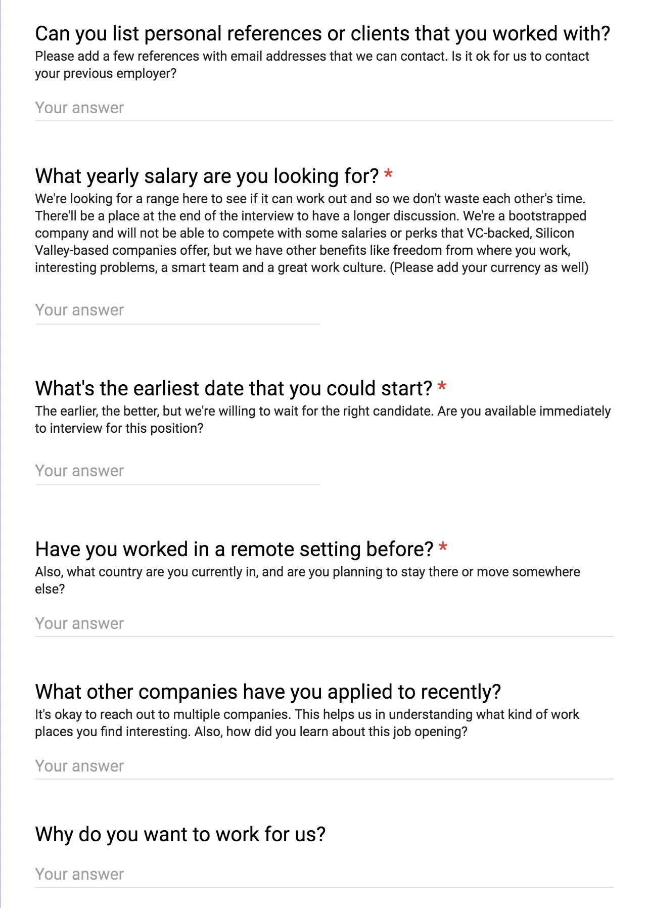 Pre-screening Form