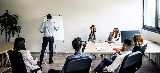 Team meeting to prepare for workflow automation