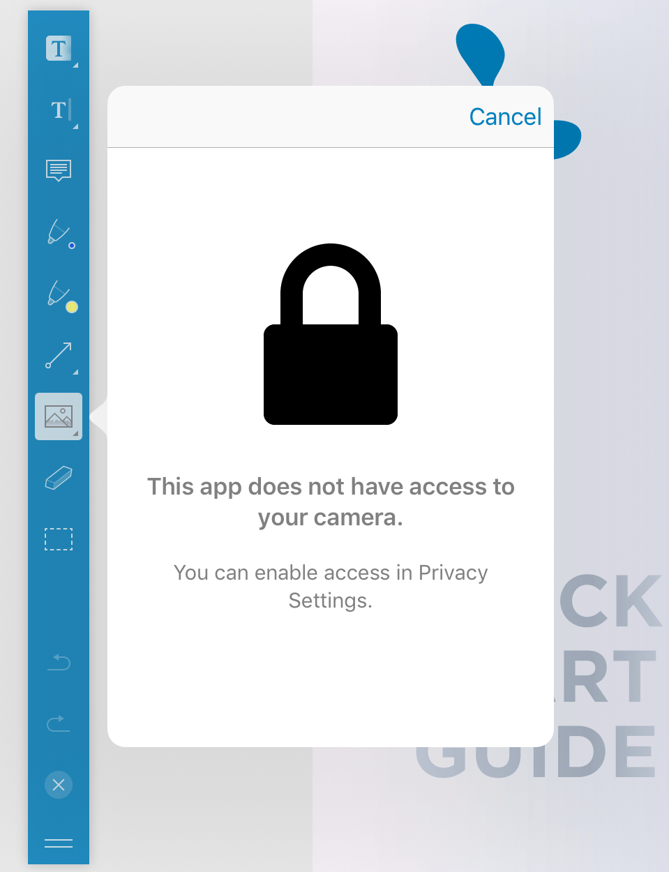 Privacy Access Denied UI