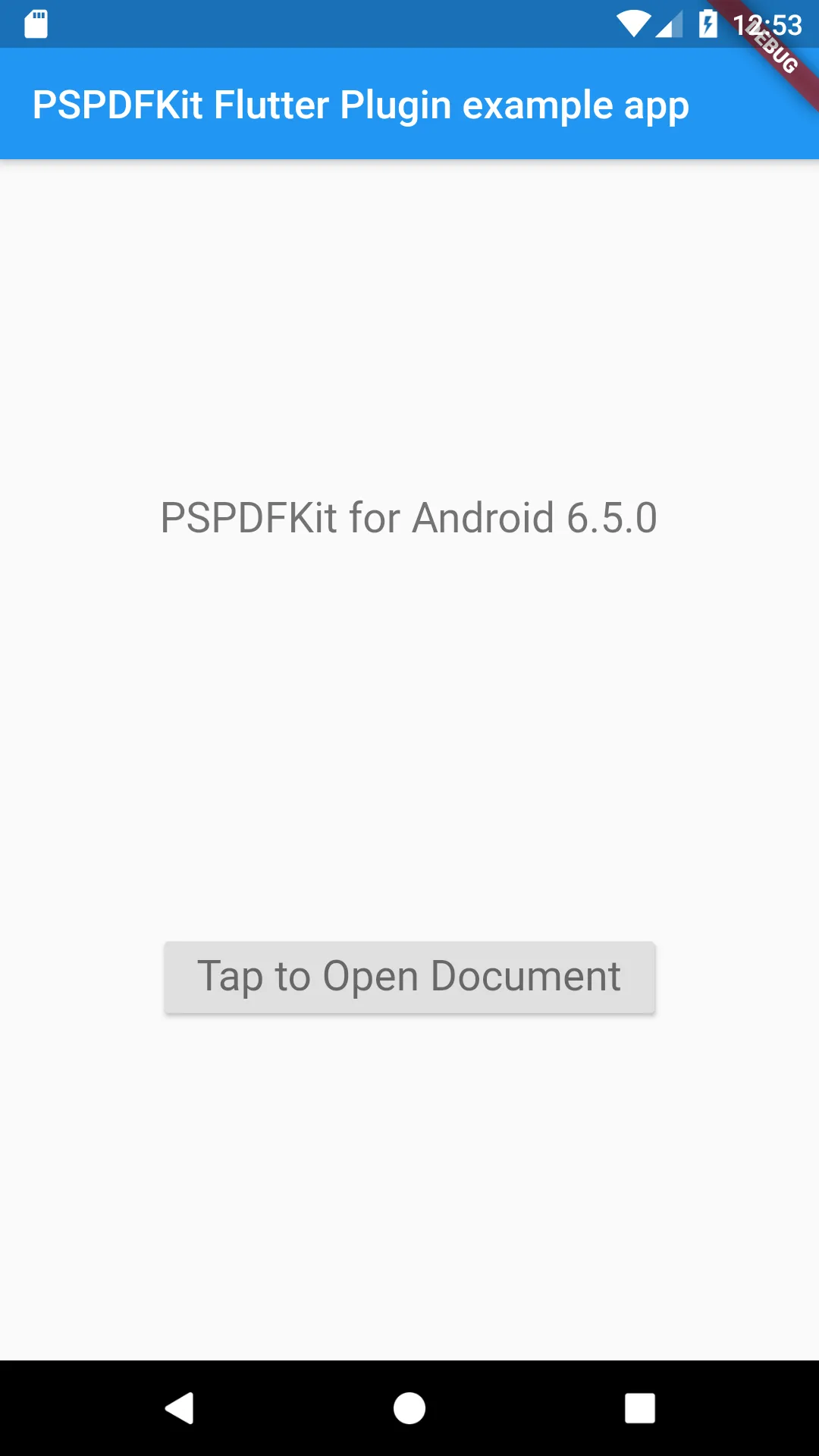 The Nutrient Flutter sample app.