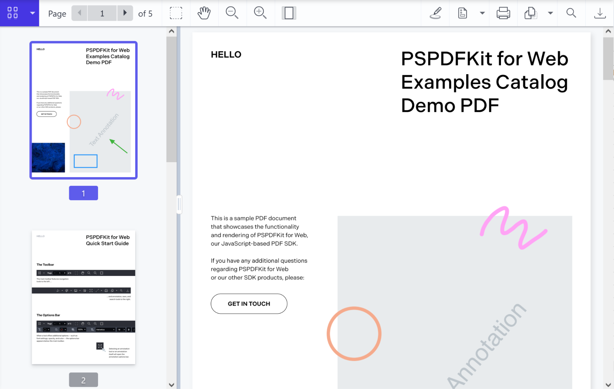 JavaScript PDF viewer demo with Nutrient Web SDK
