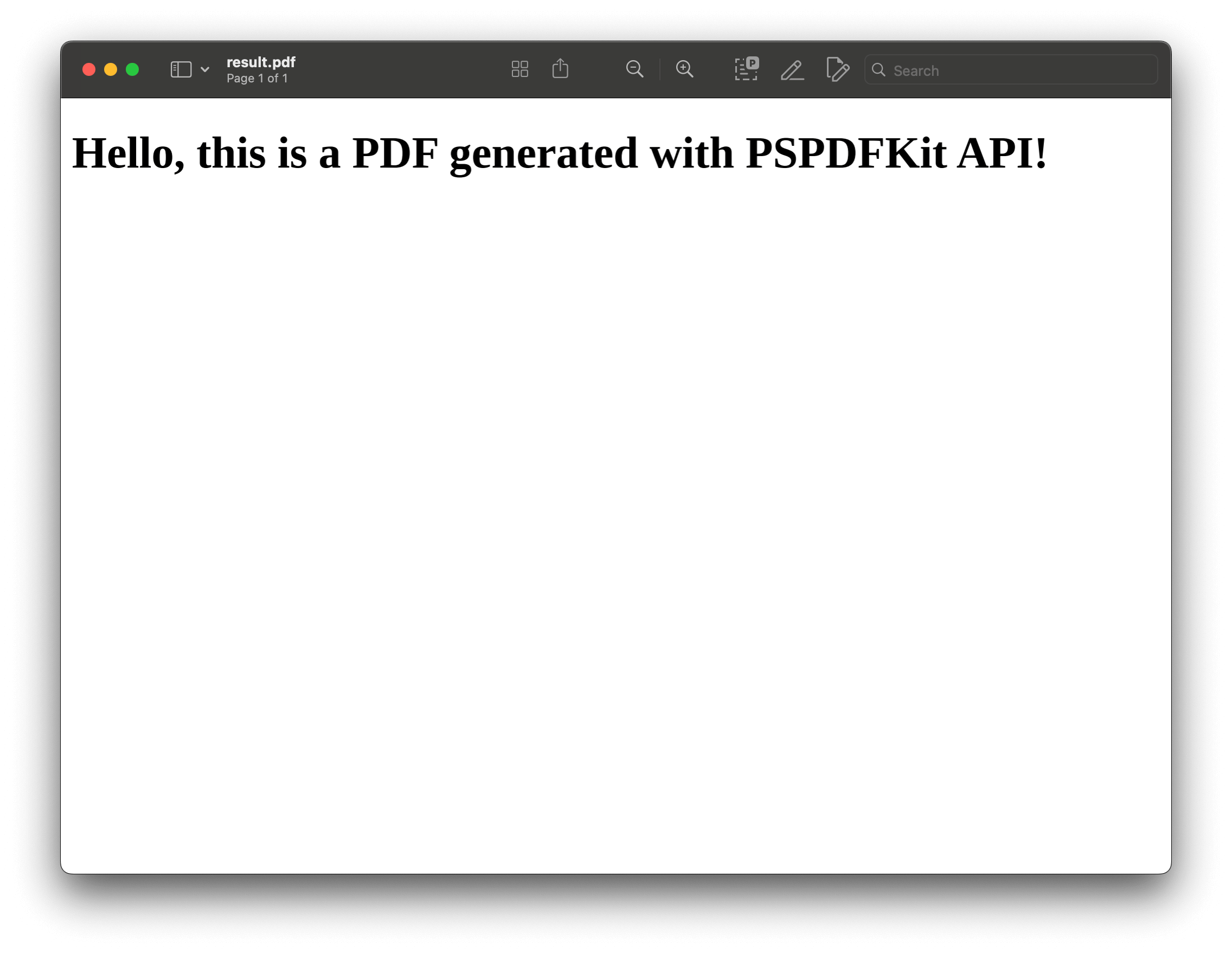Generated PDF using Nutrient API