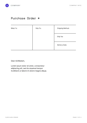 Purchase order