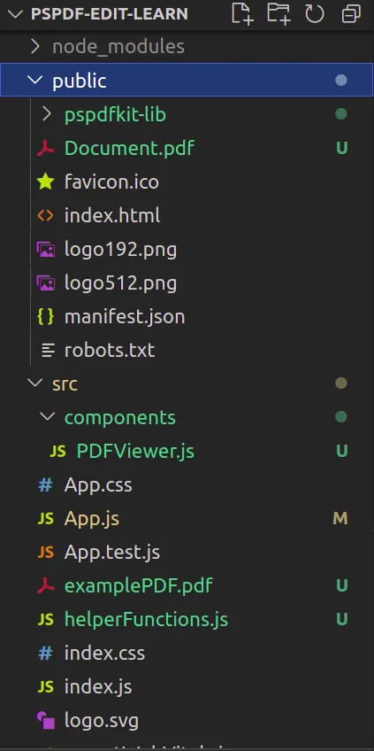 React PDF Editor folder structure