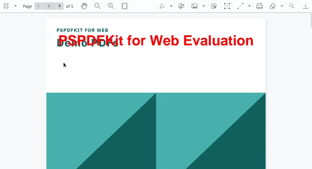 React PDF Editor Rendering a PDF