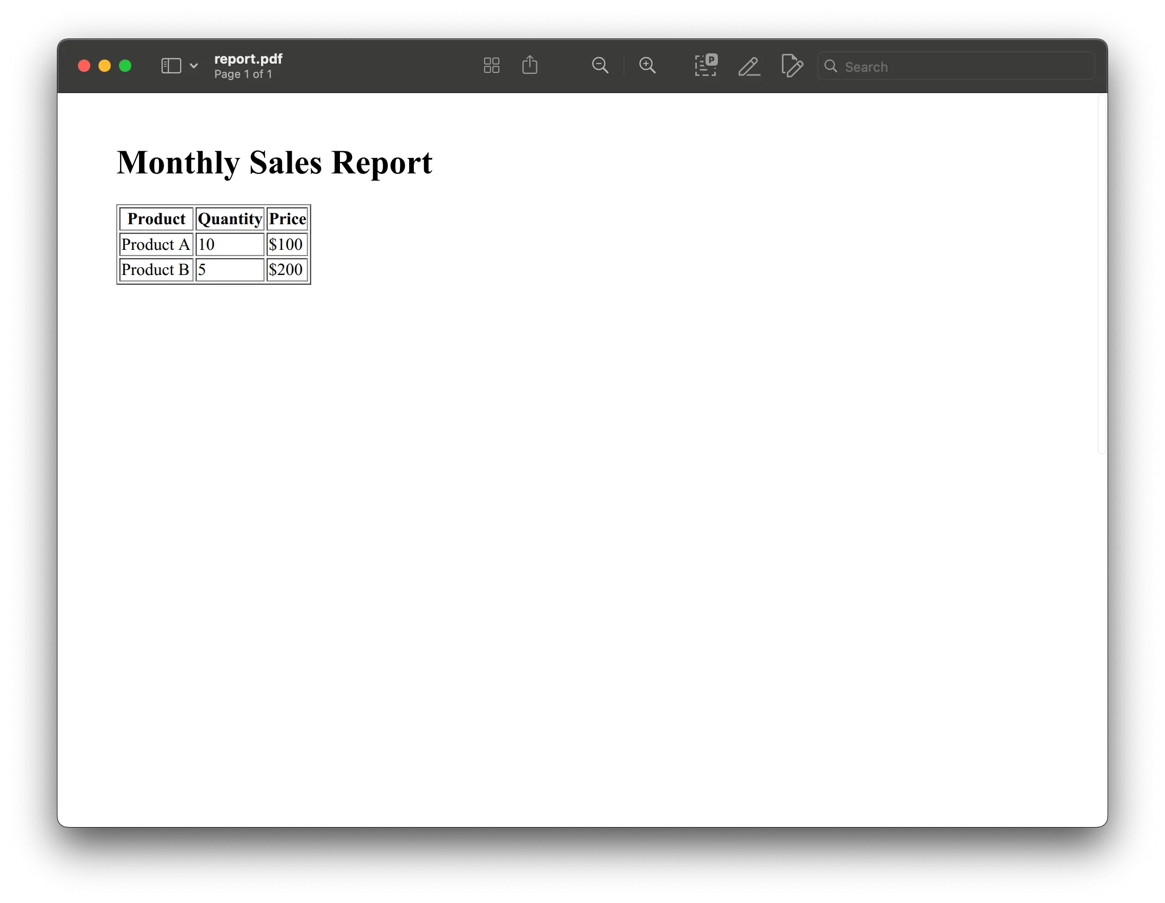 Report HTML to PDF example - Python HTML to PDF conversion