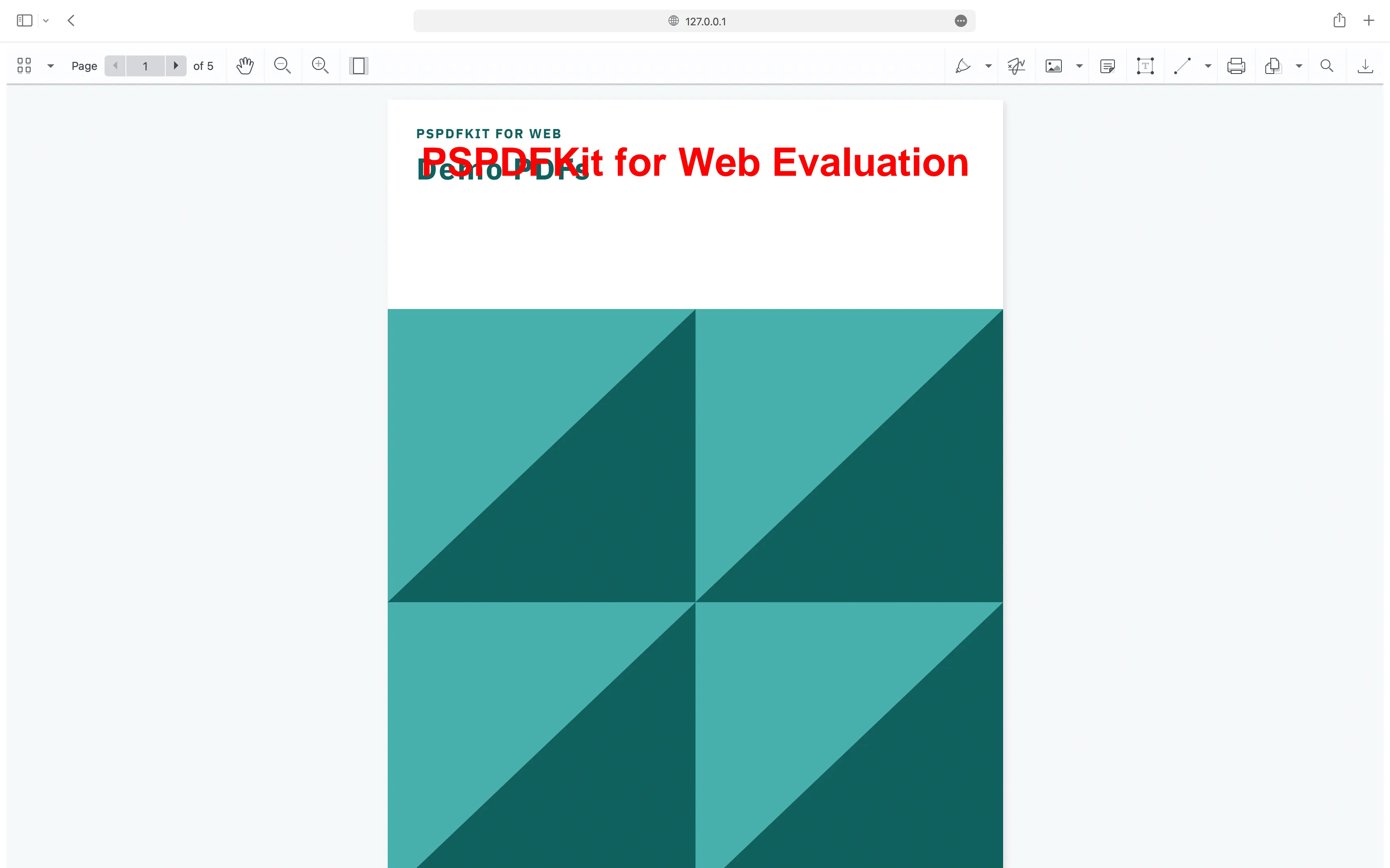 Laravel PDF viewer displaying a document in the browser