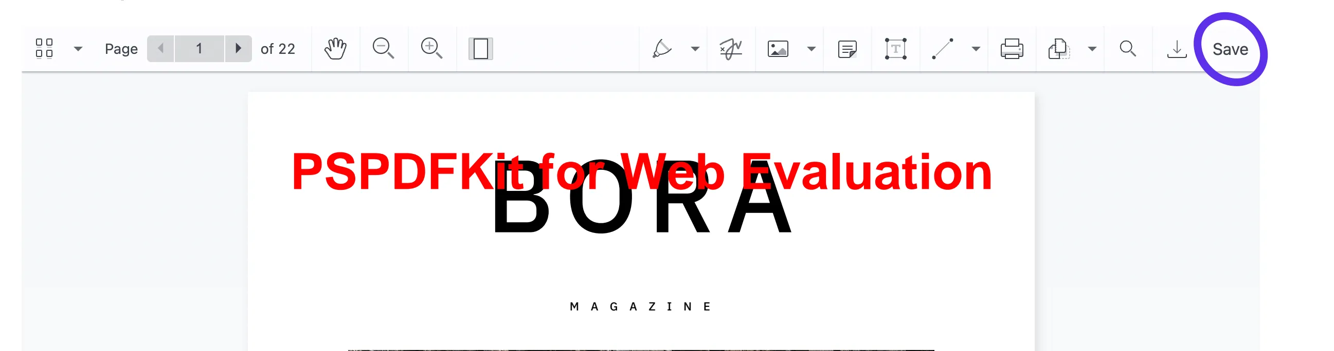 image showing the UI with the save button highlighted