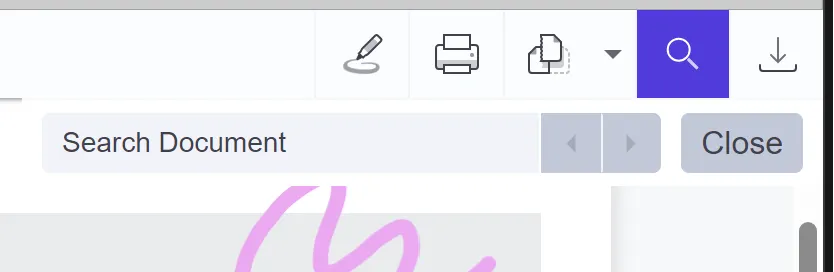 Search button and popup