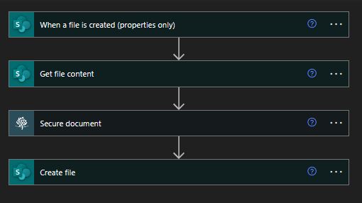 secure documents using power automate