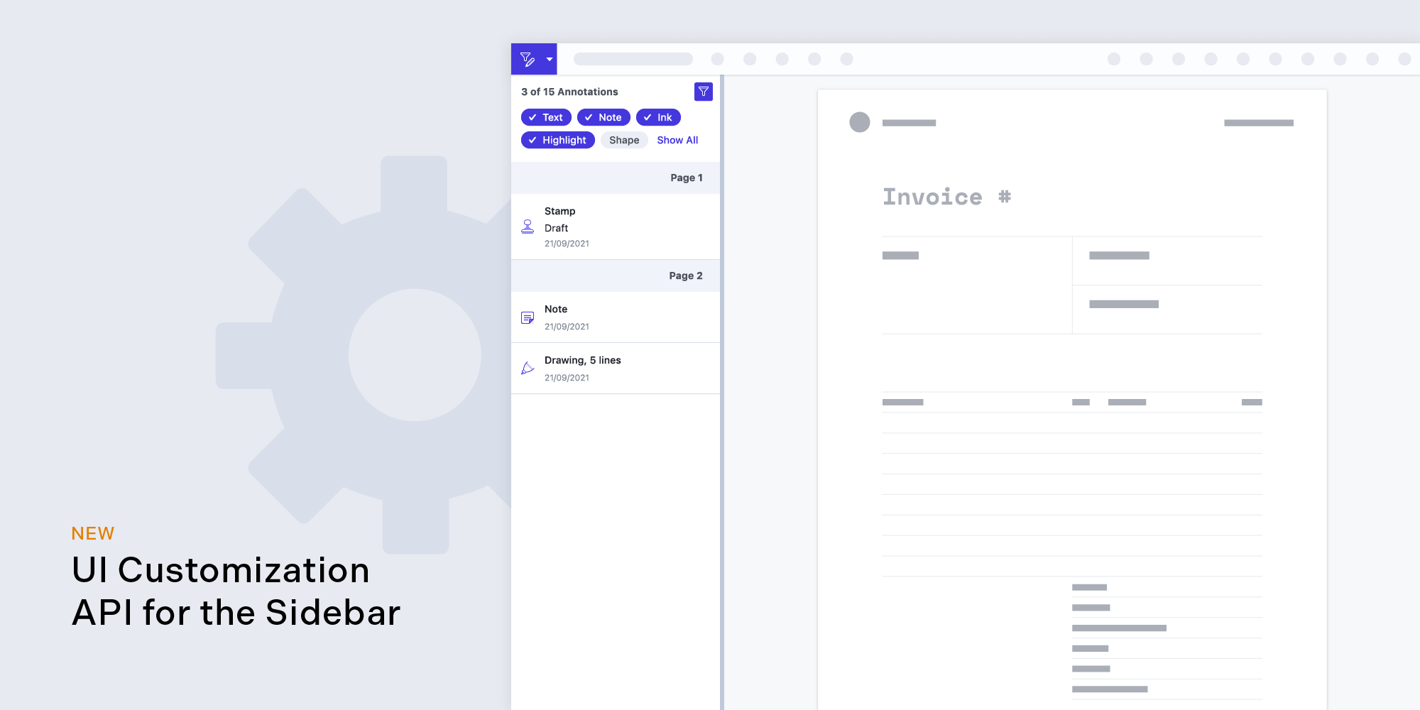 UI customization API