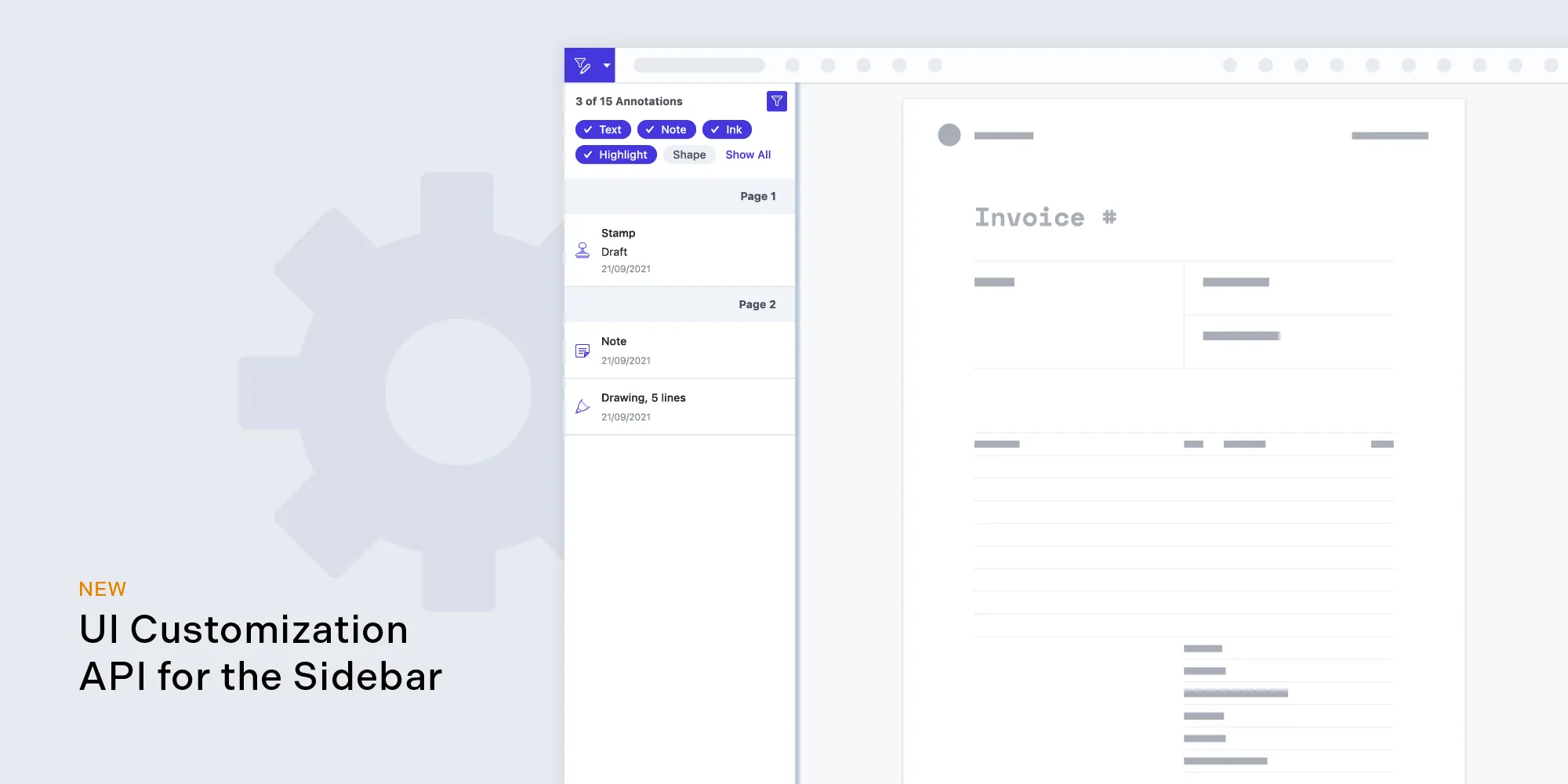 UI customization API