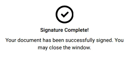 Signature complete