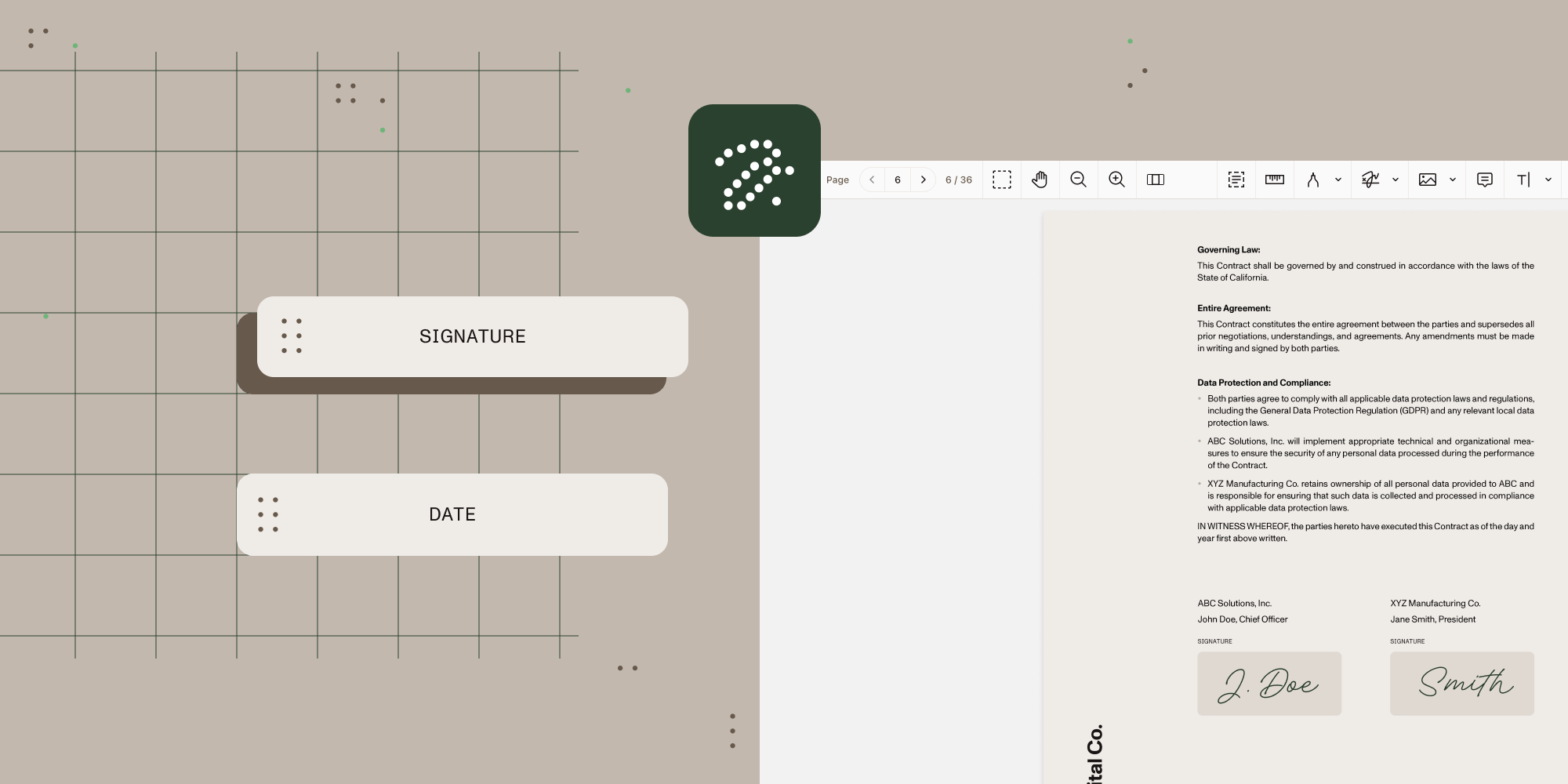 Signing built in — not bolted on