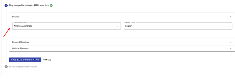 default sso mappings
