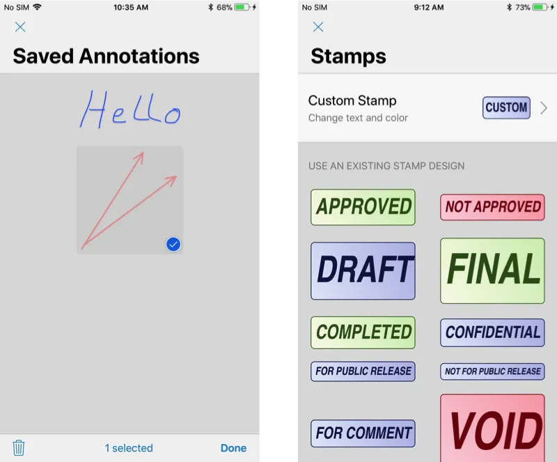 Stamp Annotations