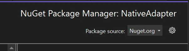 NuGet package manager source