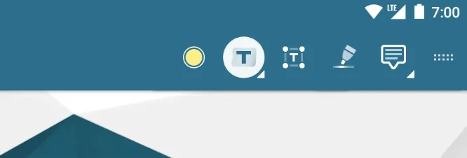 Submenus via long-press gesture