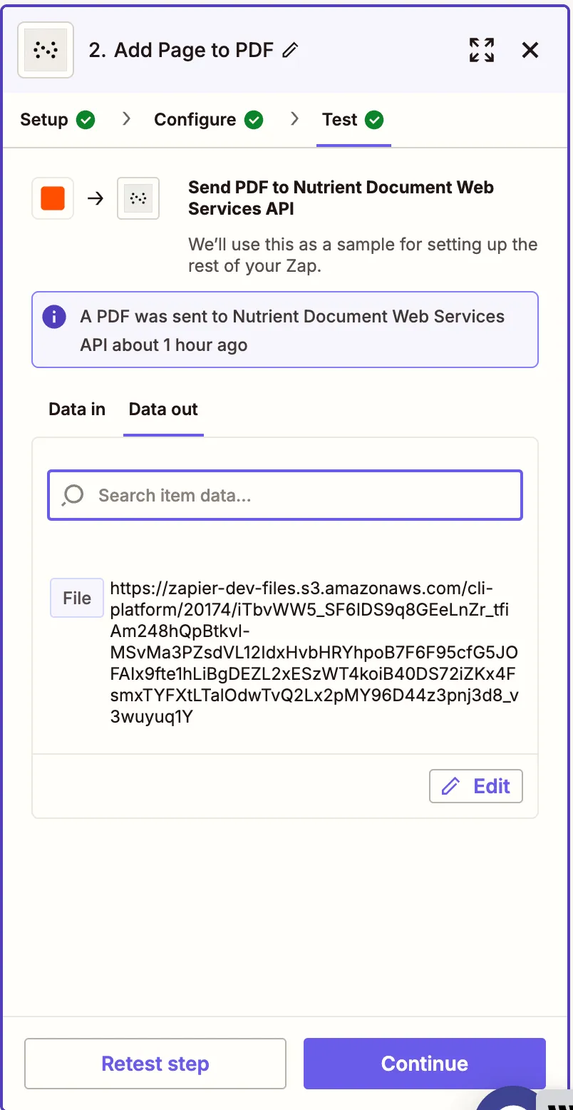 Run a test to verify the blank page is inserted into the PDF