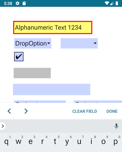 Text field UI