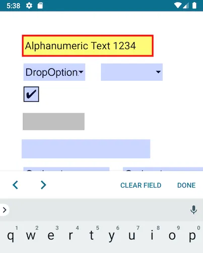 Text field UI