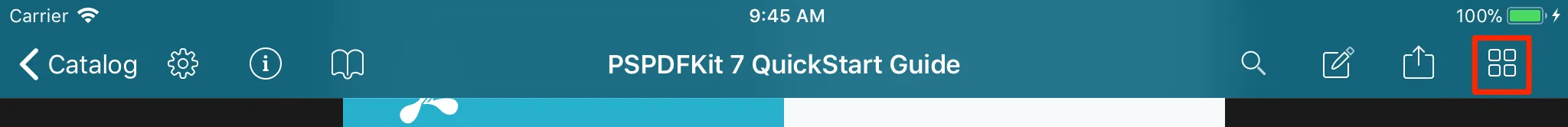 Switching to thumbnail view mode