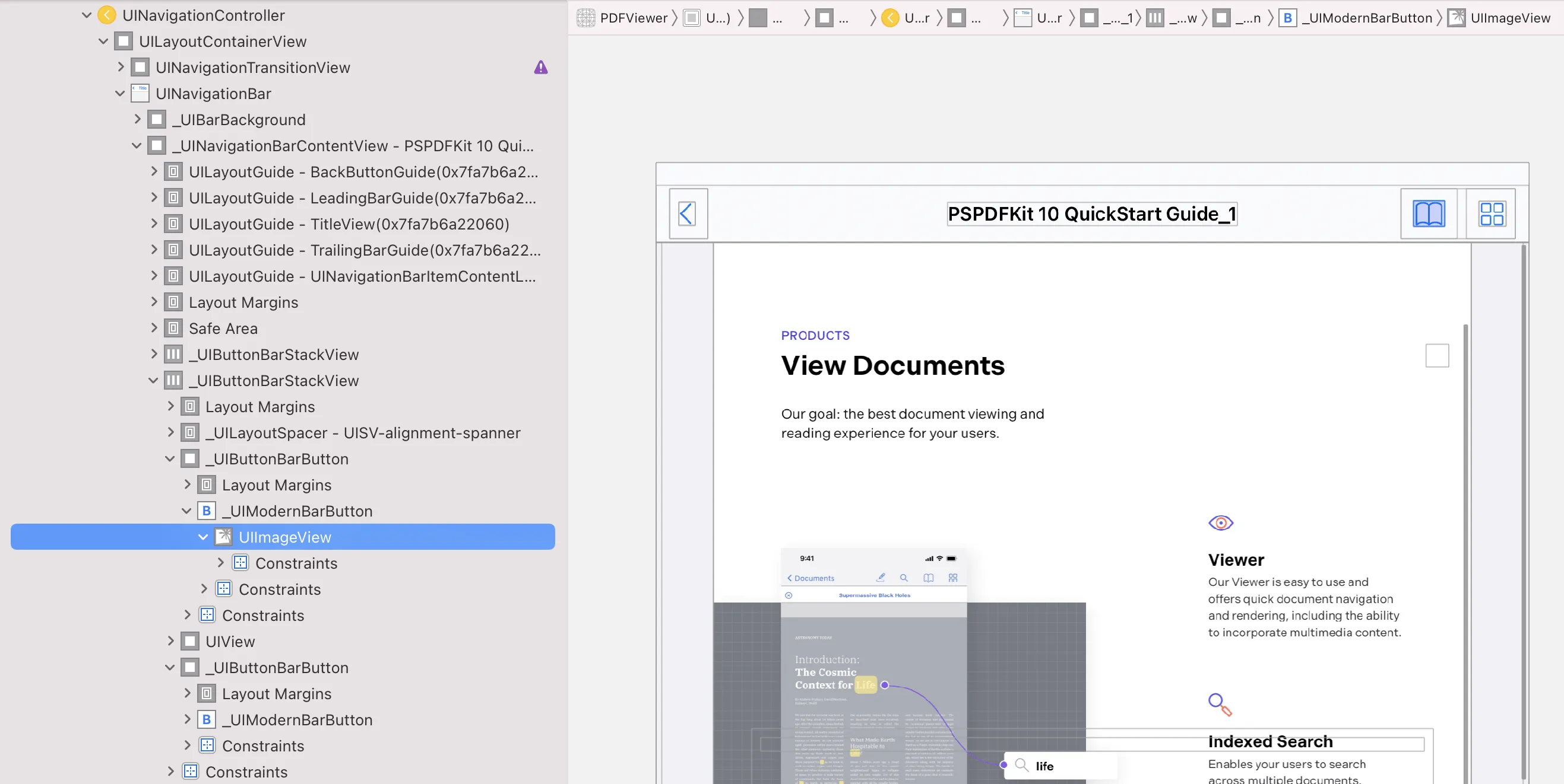 View Debugger with iOS 14 API